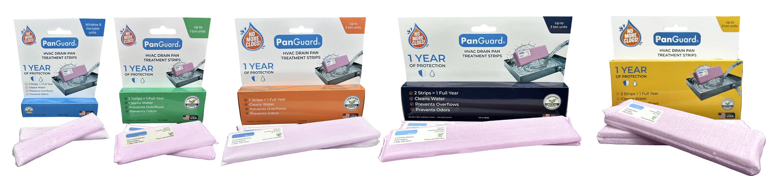 PanGuard HVAC drain-pan treatment package family