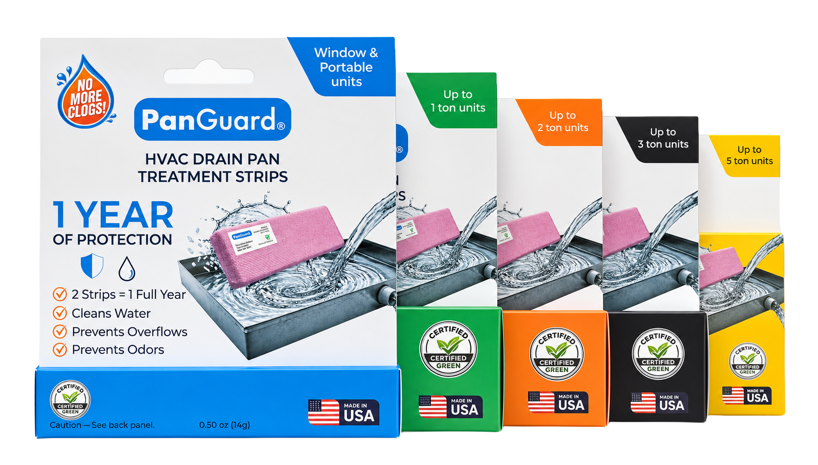PanGuard HVAC drain-pan treatment package family