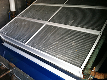 HVAC drain pan restored with Pancrete and V570